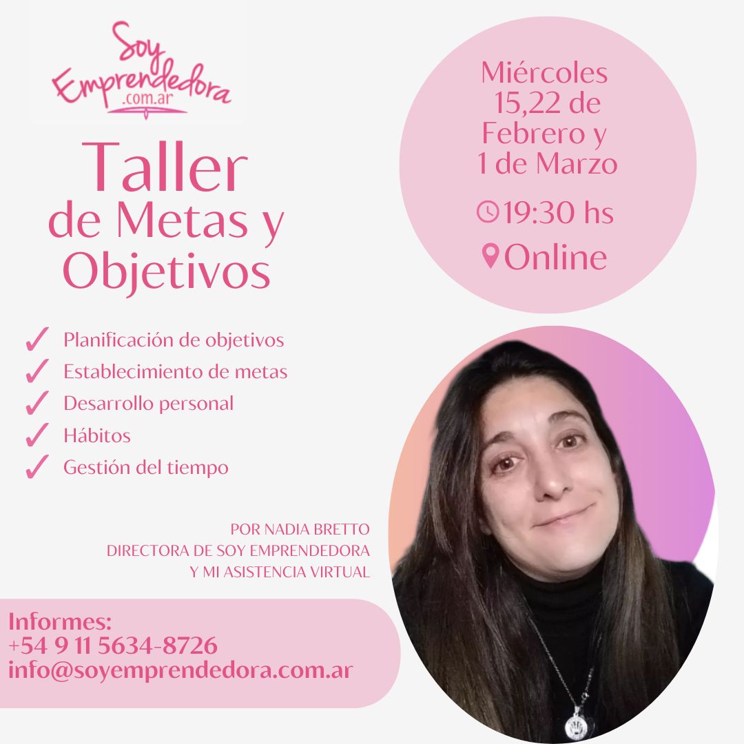 Taller Online De Metas Y Objetivos Soy Emprendedora